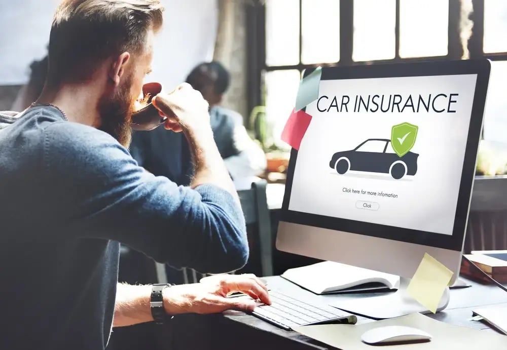car insurance on monitor
